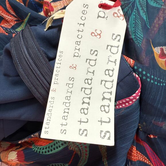 Standards & Practices Dress Womens 3X Tropical Chiffon Floral Boho Flattering - Picture 14 of 16